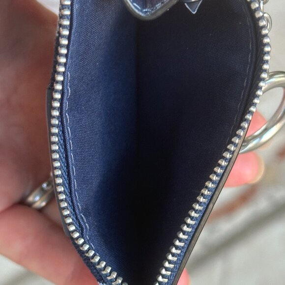 COACH MINI SKINNY ID CASE IN SIGNATURE DENIM:NWT DEEP BLUE CAN65 - Picture 11 of 13